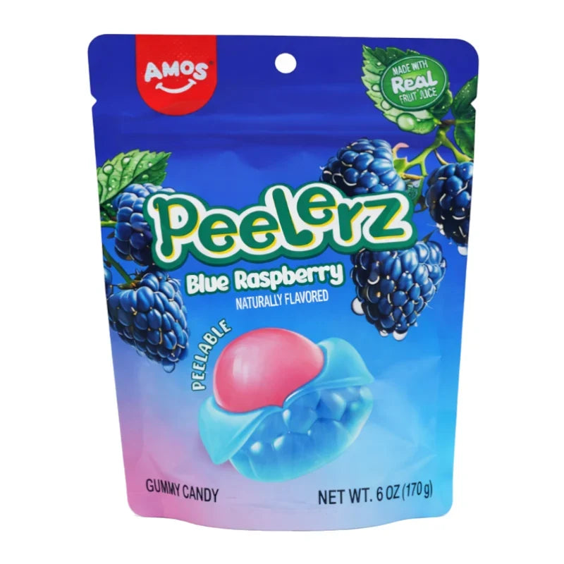Amos Peelerz Gummy Blue Raspberry 120g