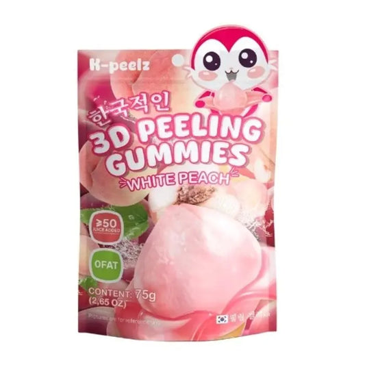 K-Peelz Pêche Blanche Gummies 3D 75g OhMyCandyBox
