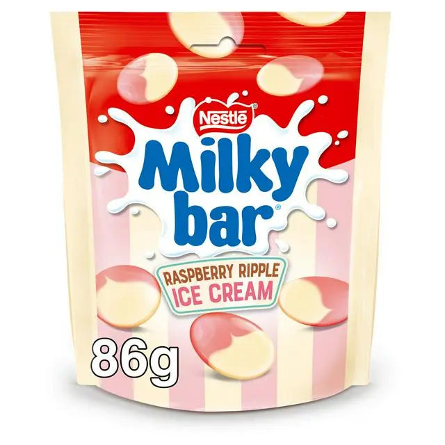 Milkybar Buttons Frambozen Ripple IJs 86g OhMyCandyBox