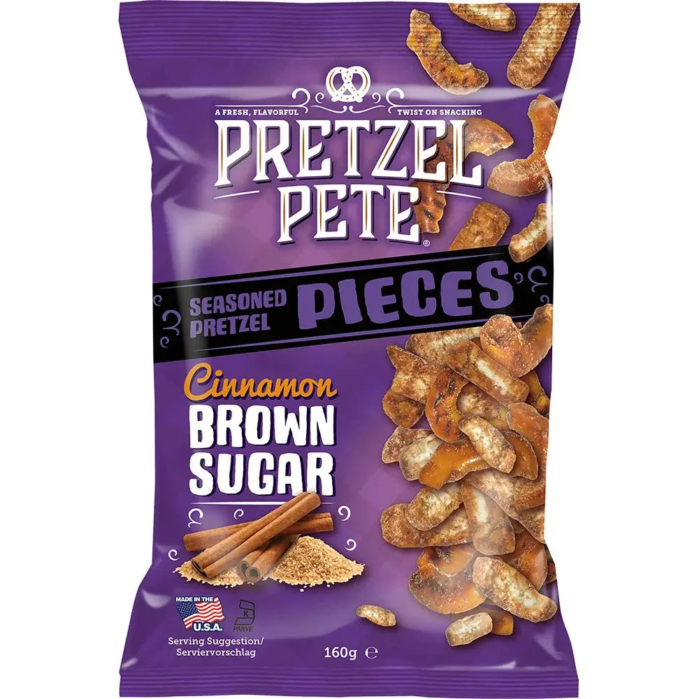 Morceaux de bretzel Pete à la cannelle et au sucre brun 160g OhMyCandyBox