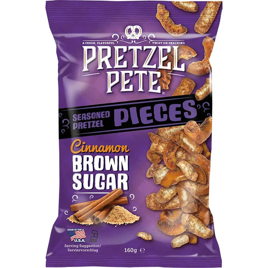 Morceaux de bretzel Pete à la cannelle et au sucre brun 160g OhMyCandyBox