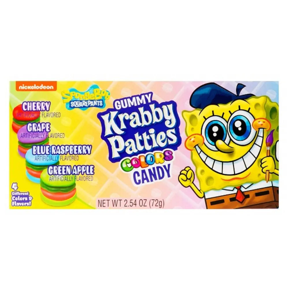 Spongebob Squarepants Gummy Krabby Patties Couleurs 72g OhMyCandyBox