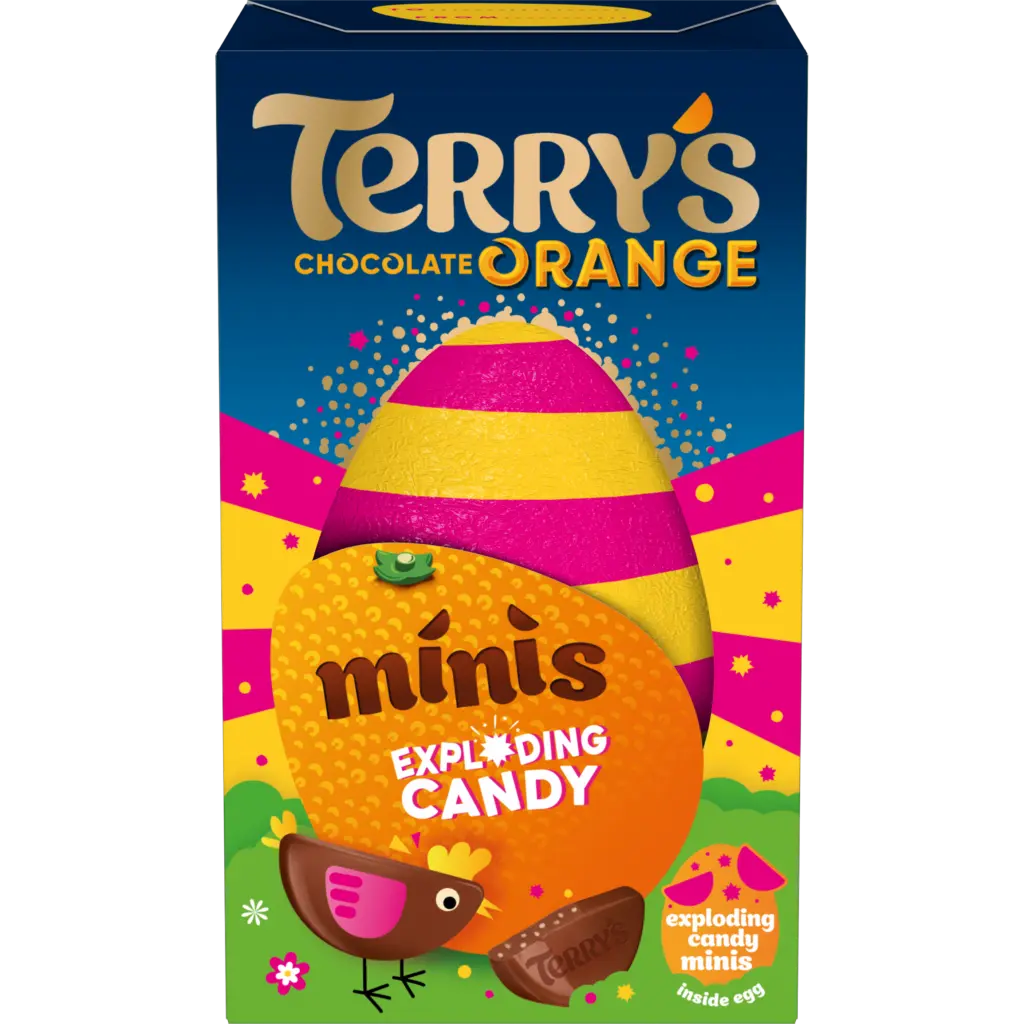 Oeuf en chocolat Terry's Orange avec des bonbons explosifs Minis 91g OhMyCandyBox