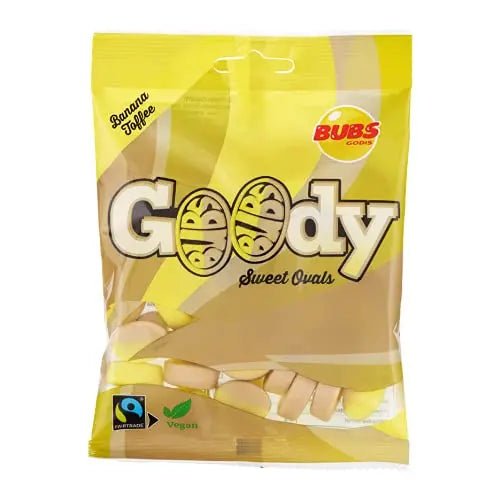 Bonbons BUBS Goody Ovals sucrés banane caramel 90g OhMyCandyBox