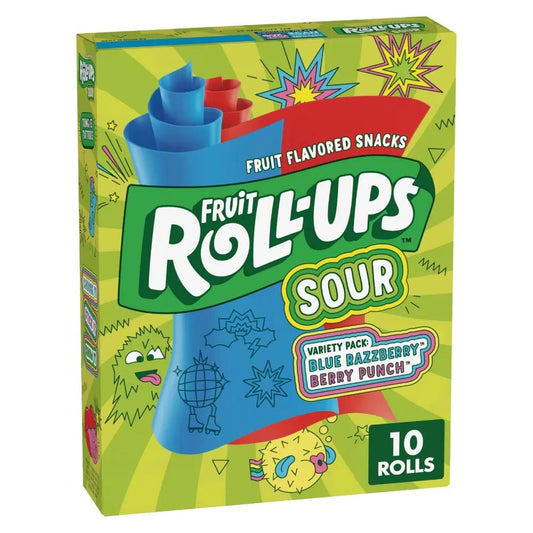 Fruit Roll-Ups Sour 10 Pack 141g OhMyCandyBox