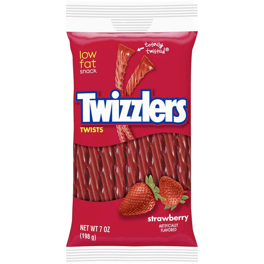 Twizzlers Twists pakiranje jagoda, upletene slane grickalice, 198 g